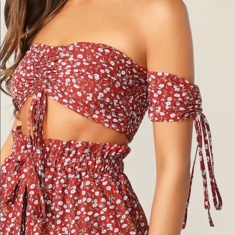 Off the shoulder crop top